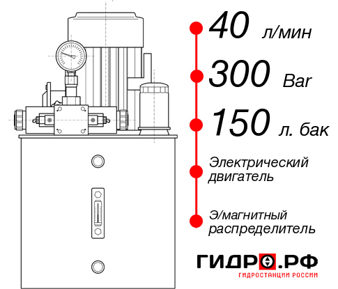 Гидростанция для гидропривода НЭЭ-40И3015Т