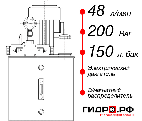 Гидростанция для гидроцилиндра НЭЭ-48И2015Т