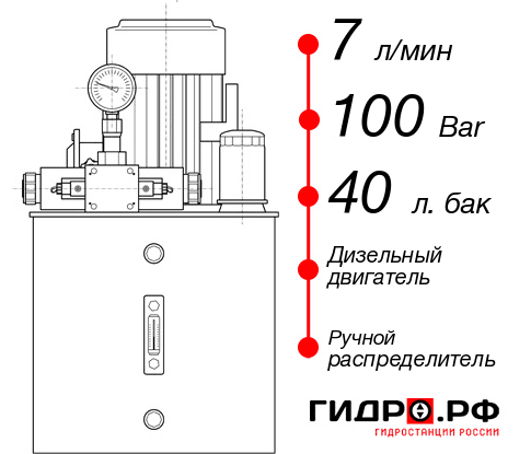 Гидростанция для гидропривода НДР-7И104Т