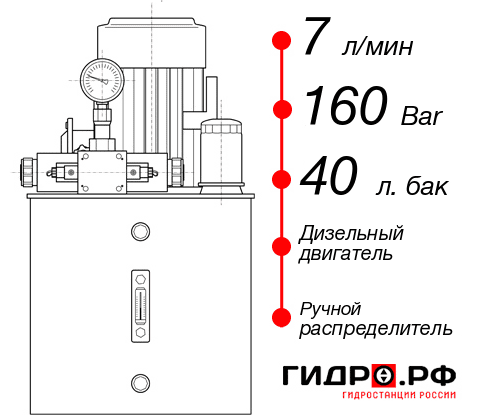 Дизельная гидростанция НДР-7И164Т