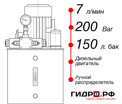 Гидростанция с ДВС НДР-7И2015Т