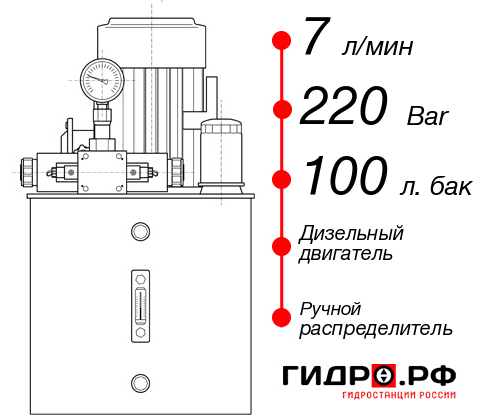 Гидростанция с ДВС НДР-7И2210Т