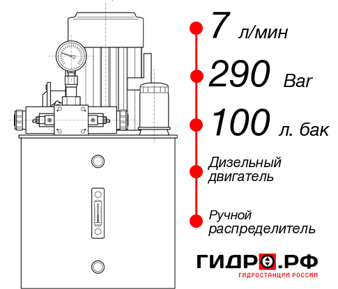 Гидростанция с ДВС НДР-7И2910Т