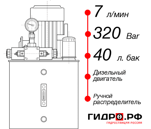 Гидростанция для гидропривода НДР-7И324Т