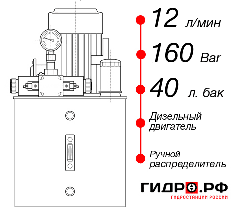 Гидростанция с ДВС НДР-12И164Т