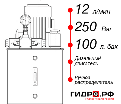 Гидростанция с ДВС НДР-12И2510Т