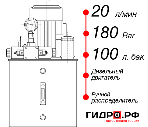 Гидростанция для гидропривода НДР-20И1810Т