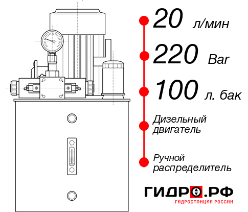 Гидростанция для гидропривода НДР-20И2210Т