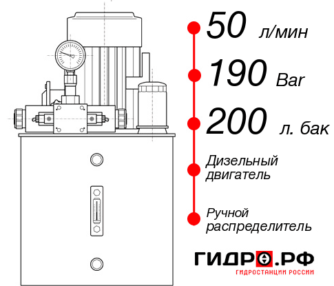 Гидростанция для гидропривода НДР-50И1920Т