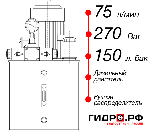 Дизельная гидростанция НДР-75И2715Т