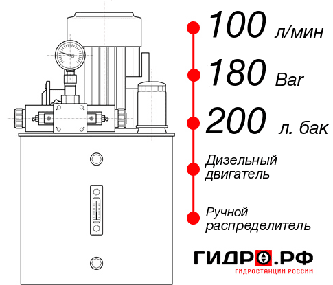 Гидростанция с ДВС НДР-100И1820Т