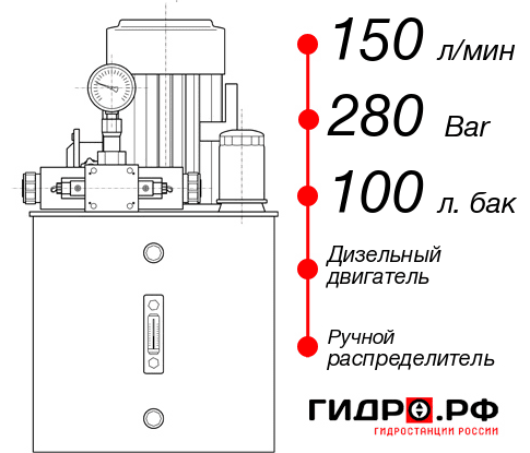 Гидростанция с ДВС НДР-150И2810Т