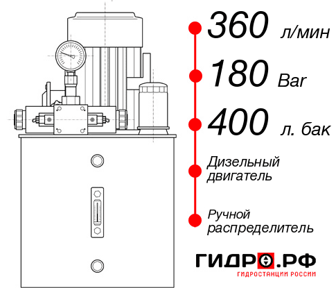 Дизельная гидростанция НДР-360И1840Т