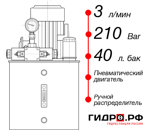 Гидростанция для гидропривода НПР-3И214Т