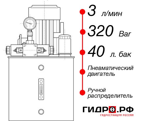 Гидростанция для гидропривода НПР-3И324Т