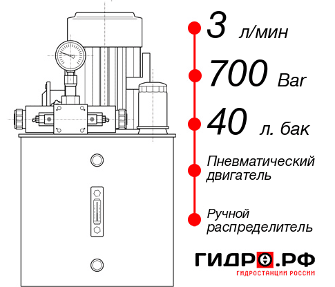 Гидростанция для гидравлического домкрата НПР-3И704Т