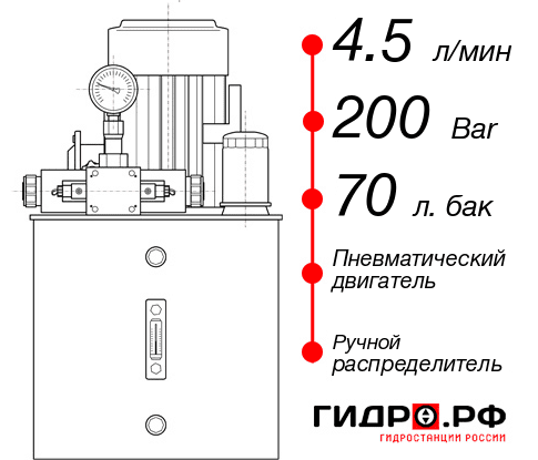 Гидростанция для гидропривода НПР-4,5И207Т