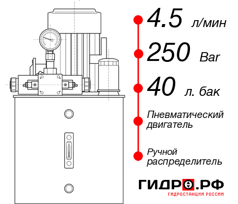 Гидростанция для гидропривода НПР-4,5И254Т
