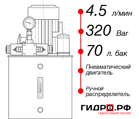 Гидростанция для гидропривода НПР-4,5И327Т