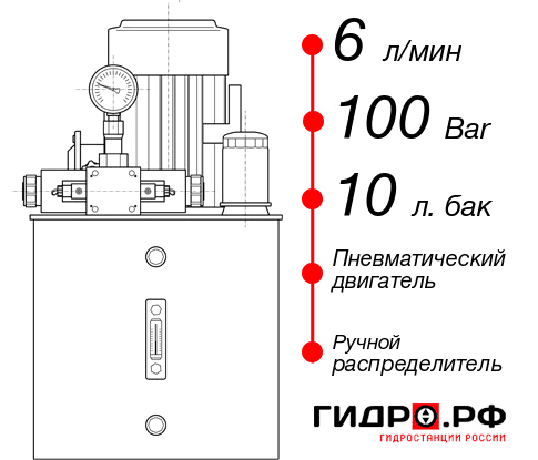 Гидростанция с пневмоприводом НПР-6И101Т