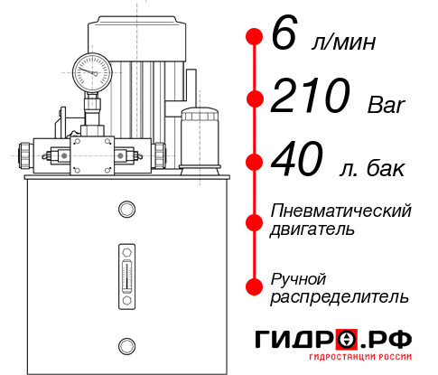 Гидростанция с пневмоприводом НПР-6И214Т