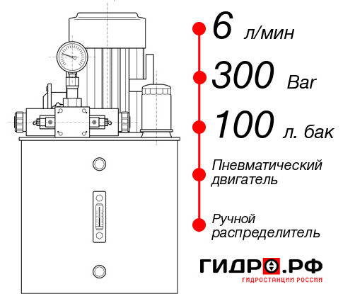 Гидростанция с пневмоприводом НПР-6И3010Т