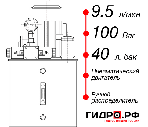Гидростанция для гидропривода НПР-9,5И104Т