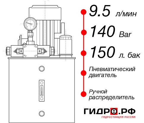 Гидростанция для гидропривода НПР-9,5И1415Т
