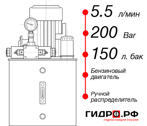Бензиновая гидростанция НБР-5,5И2015Т
