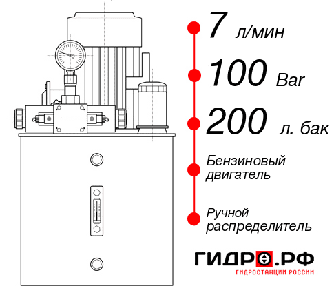 Гидростанция для гидроцилиндра НБР-7И1020Т