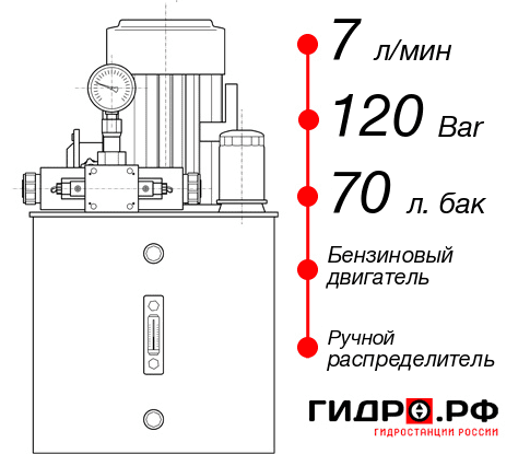 Гидростанция для гидроцилиндра НБР-7И127Т