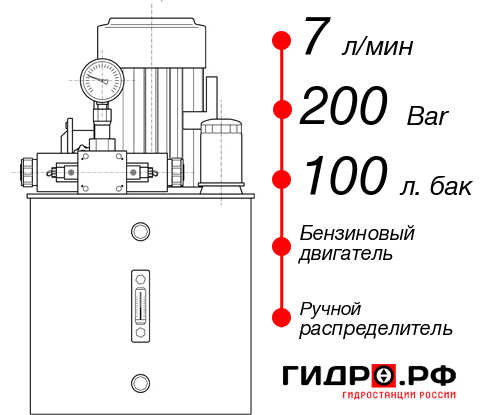 Гидростанция для гидроцилиндра НБР-7И2010Т