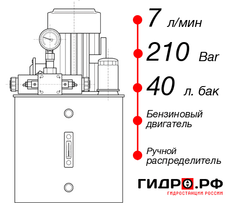 Гидростанция для гидроцилиндра НБР-7И214Т