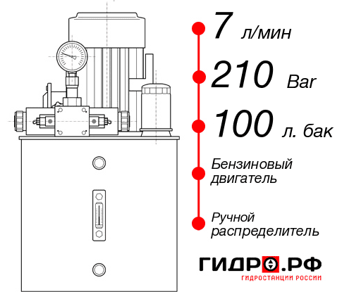 Гидростанция для гидроцилиндра НБР-7И2110Т