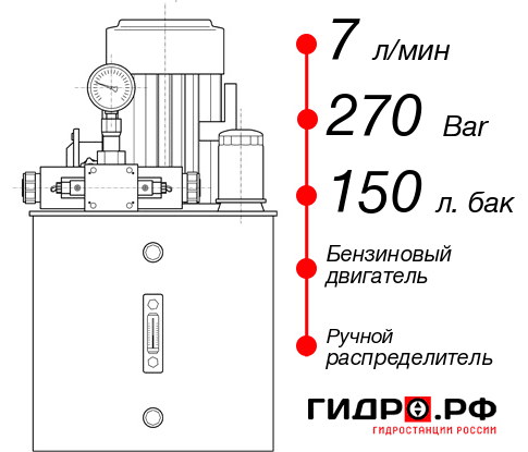 Гидростанция для гидроцилиндра НБР-7И2715Т