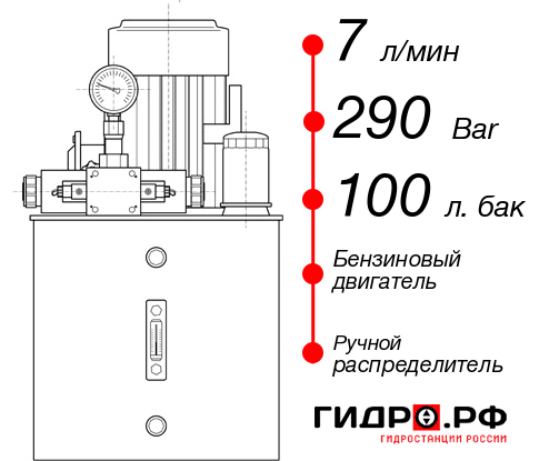 Гидростанция для гидроцилиндра НБР-7И2910Т