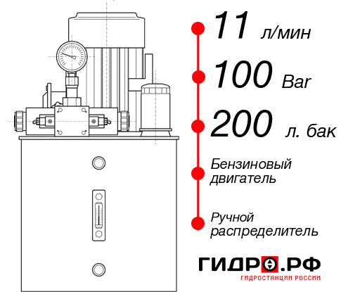 Гидростанция для гидроцилиндра НБР-11И1020Т