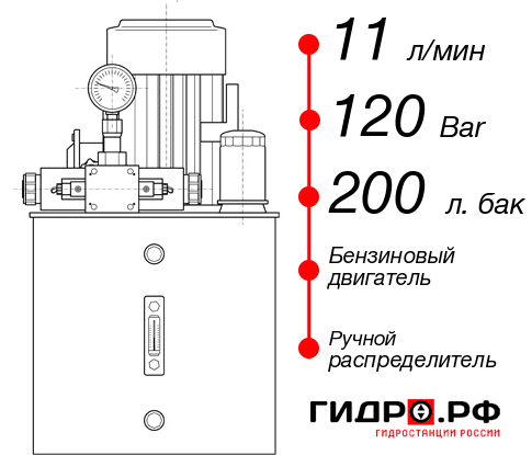 Гидростанция для гидроцилиндра НБР-11И1220Т