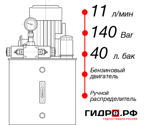 Бензиновая гидростанция НБР-11И144Т