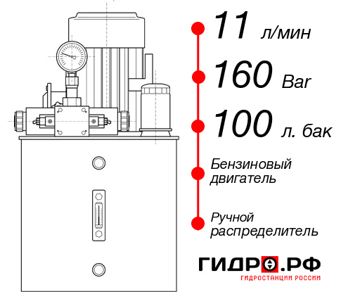 Бензиновая гидростанция НБР-11И1610Т