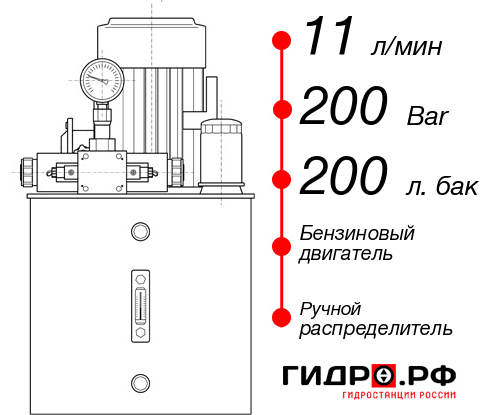 Гидростанция для гидроцилиндра НБР-11И2020Т
