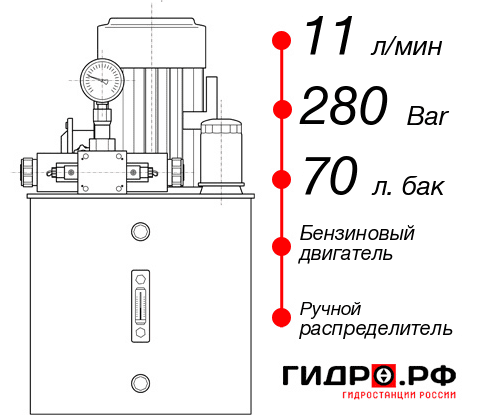 Гидростанция для гидроцилиндра НБР-11И287Т