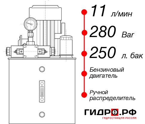 Гидростанция для гидроцилиндра НБР-11И2825Т