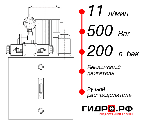 Гидростанция для гидравлического домкрата НБР-11И5020Т