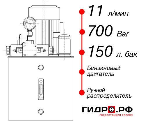 Бензиновая гидростанция НБР-11И7015Т