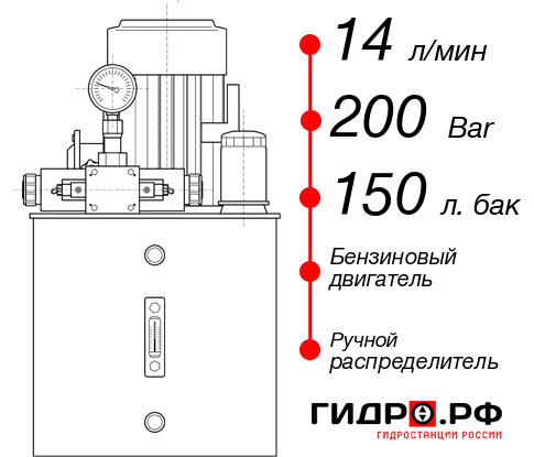 Бензиновая гидростанция НБР-14И2015Т