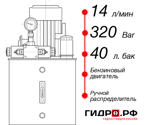 Бензиновая гидростанция НБР-14И324Т