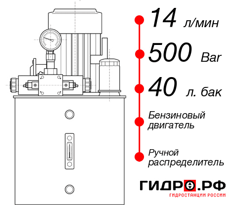Бензиновая гидростанция НБР-14И504Т
