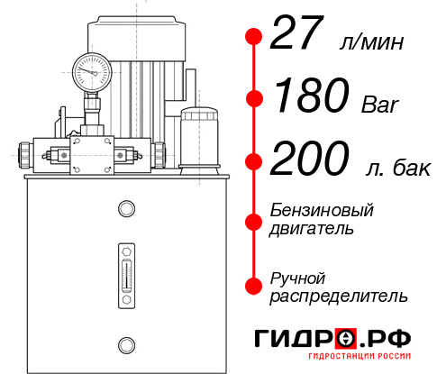 Бензиновая гидростанция НБР-27И1820Т