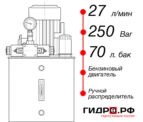 Гидростанция для гидроцилиндра НБР-27И257Т